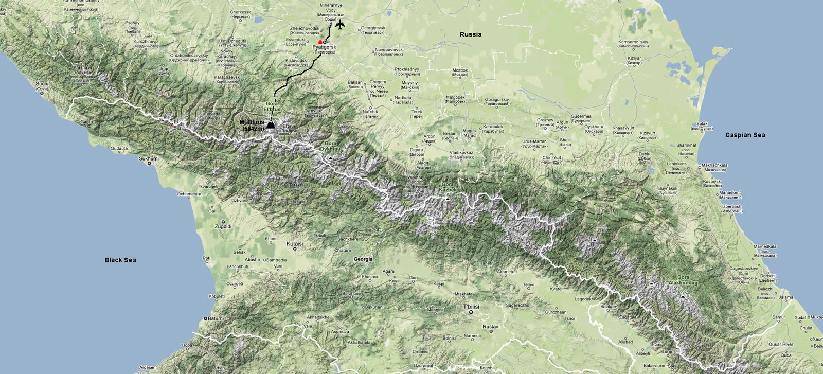 Mount Elbrus Map